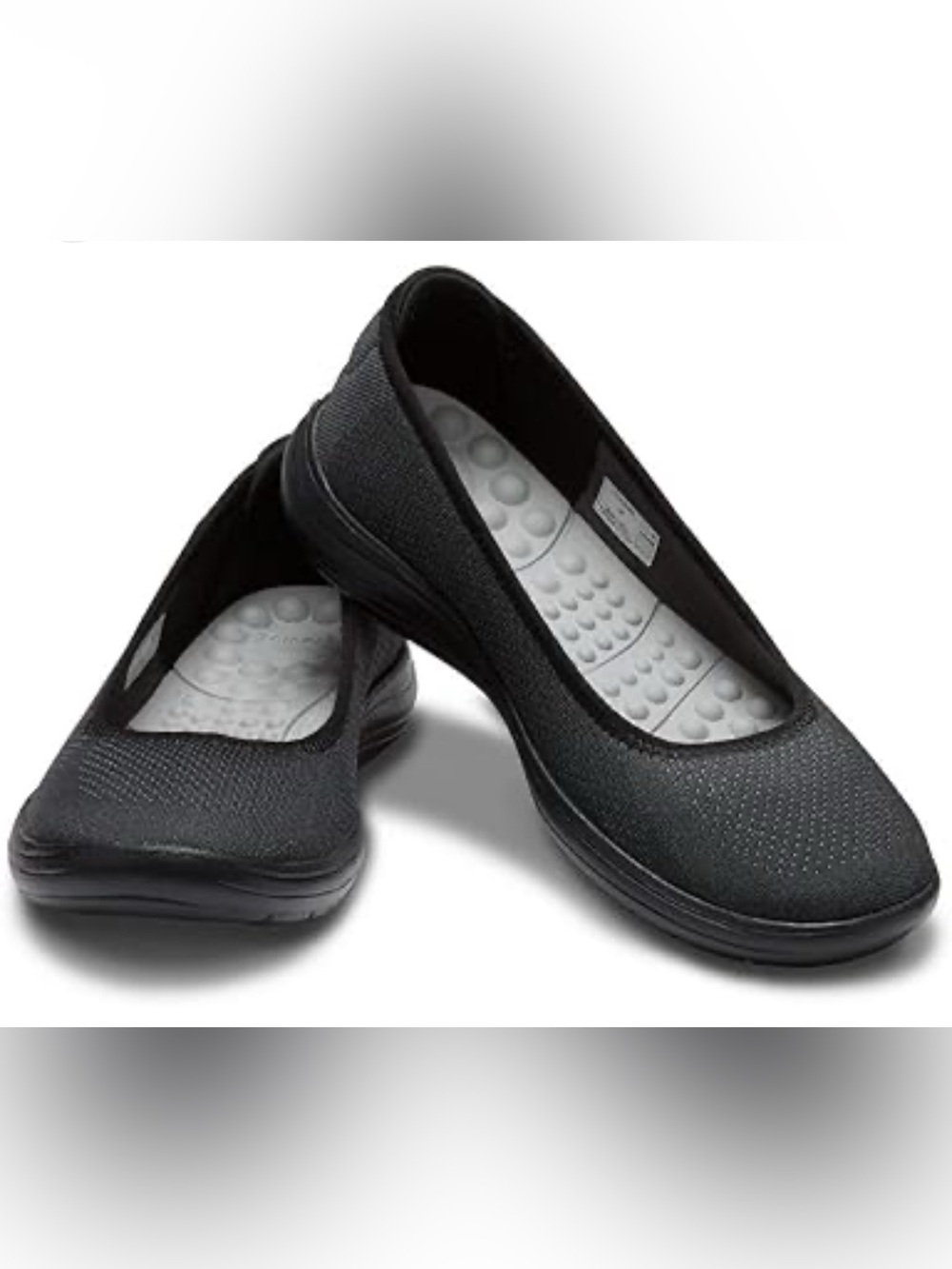 CROCS reviva Women's Black Slip-On Cushioned Flats